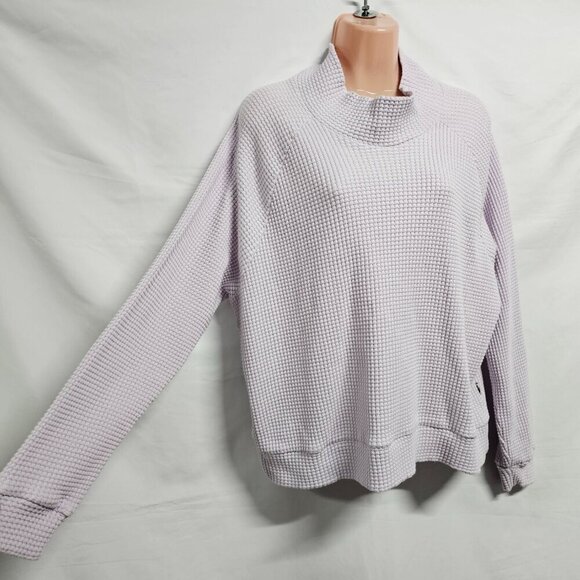 The North Face Chabot Women Thermal Knit Mock Neck Sweater Size XL Lavender - Picture 5 of 15